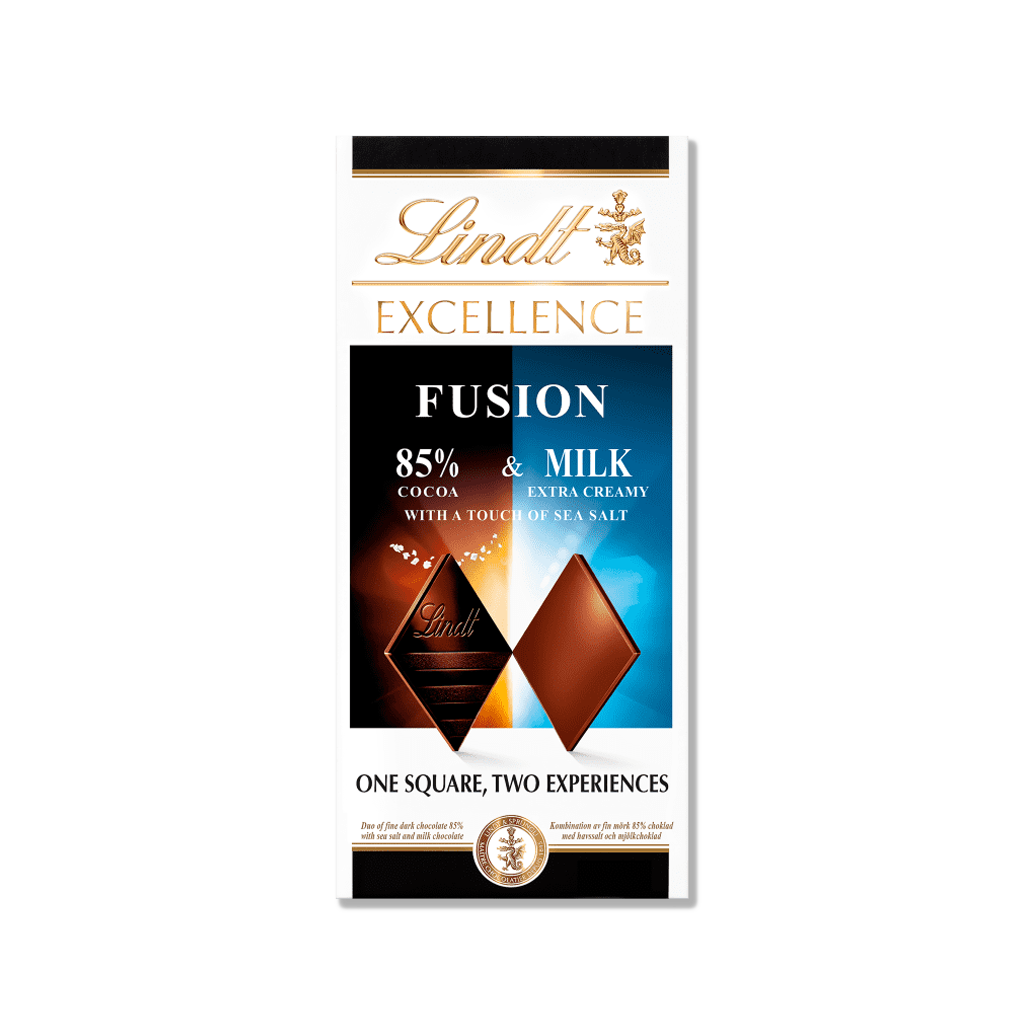 Lindt - Excellence Fusion 85%/Milk - 100g