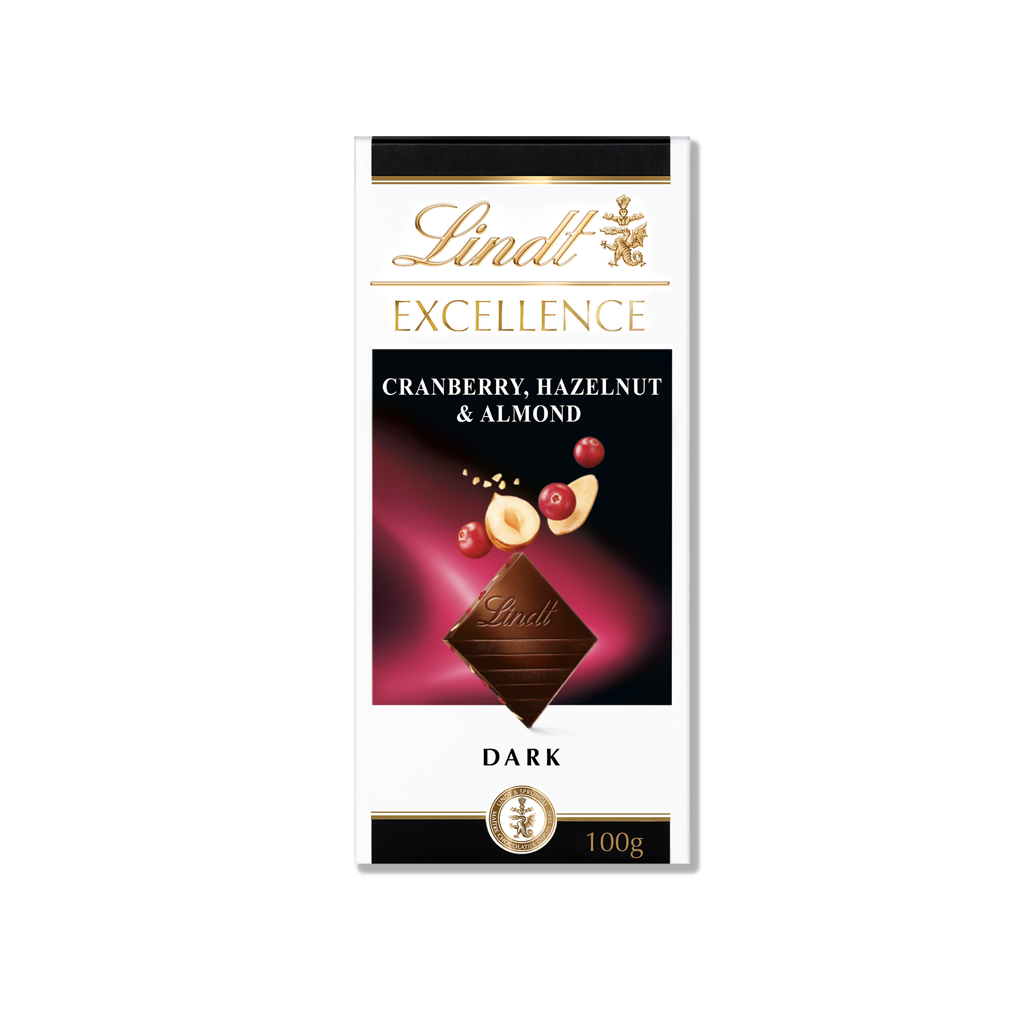Lindt Excellence - Cranberry Hazelnut Almond - 100g