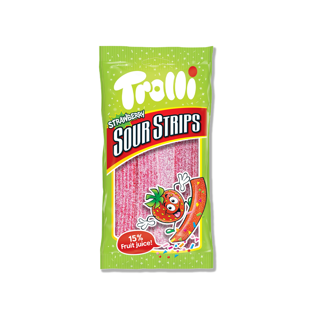 Trolli - Hapud ribad maasikaga - 85g