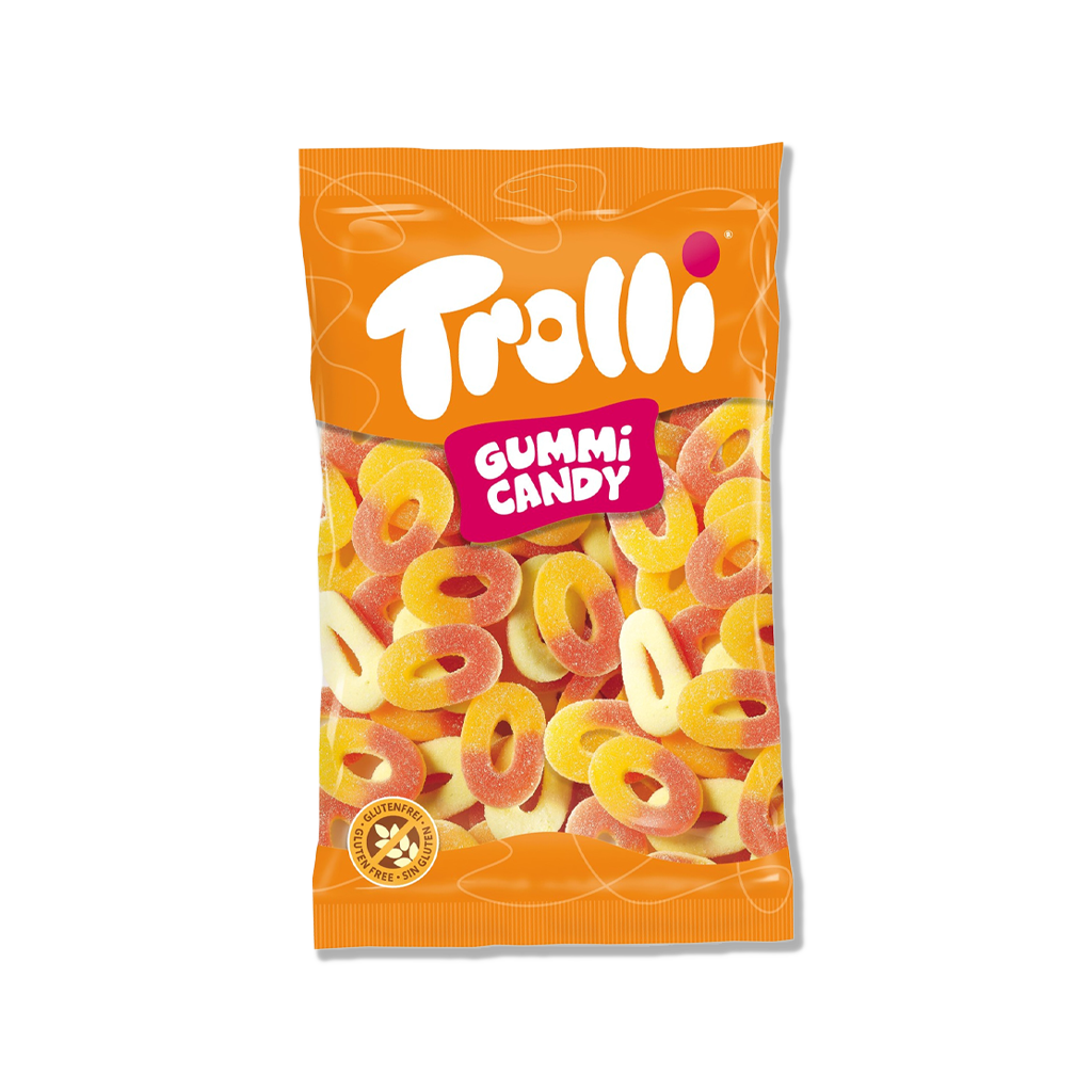 Trolli - Broskvové kroužky - 1000g