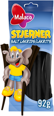 Malaco - Stjerner Lakrits - 92g