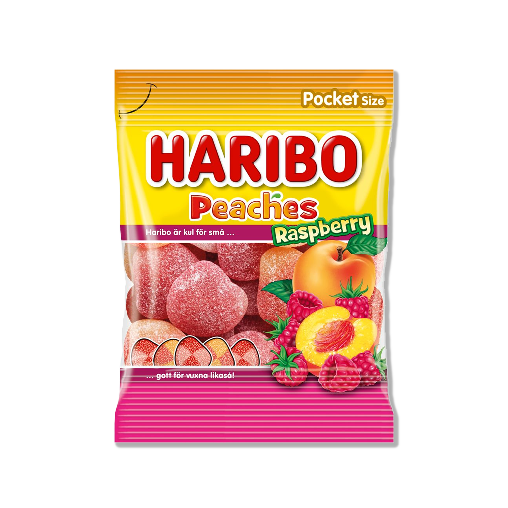 Haribo - Peaches Raspberry - 80g