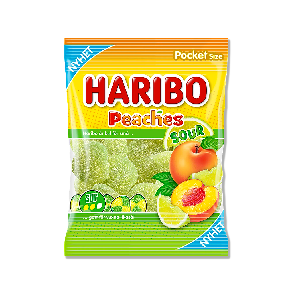 Haribo - Peaches Sour - 70g