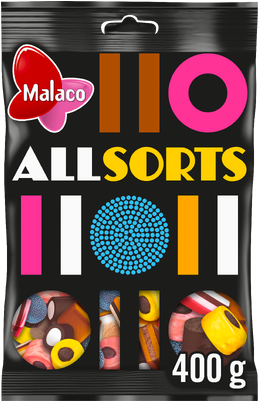 Malaco - Allsorts Engelskt Lakritskonfekt - 400 g
