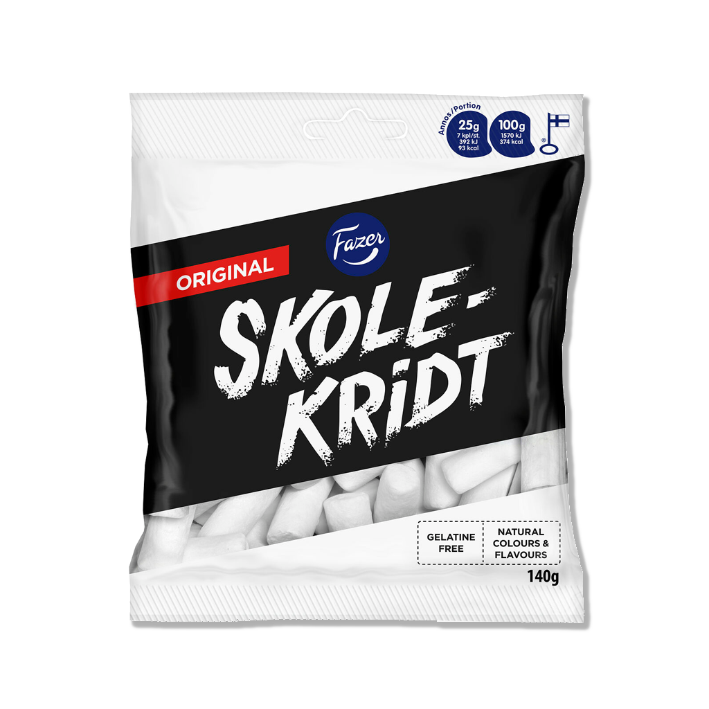 Fazer - Skolekridt - 140g 