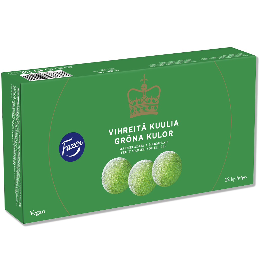 Fazer - Vihreät pallot - Marmeladipallot - 280g 
