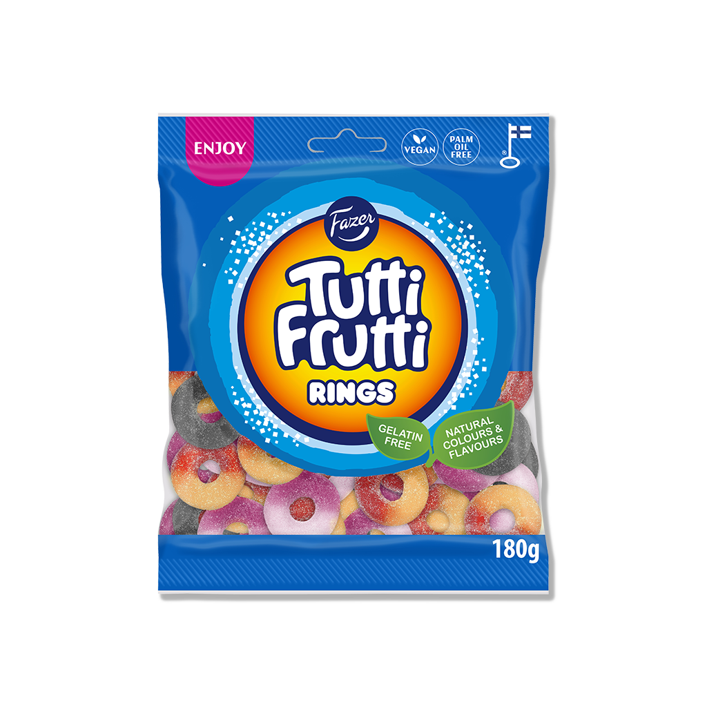 Fazer - Tutti Frutti gyűrűk - 180g