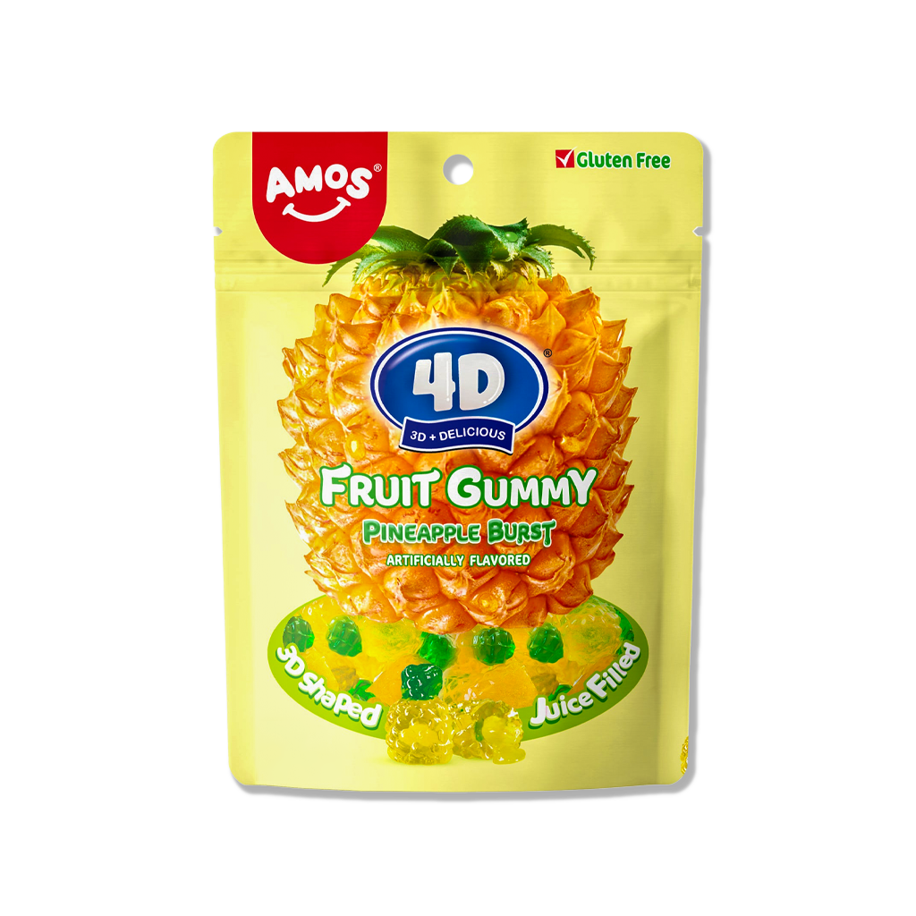 AMOS - Fruktgummi Ananasburst - 65g 