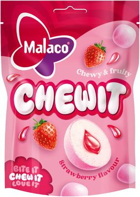 Malaco - Chewit Jordgubb - 115g 