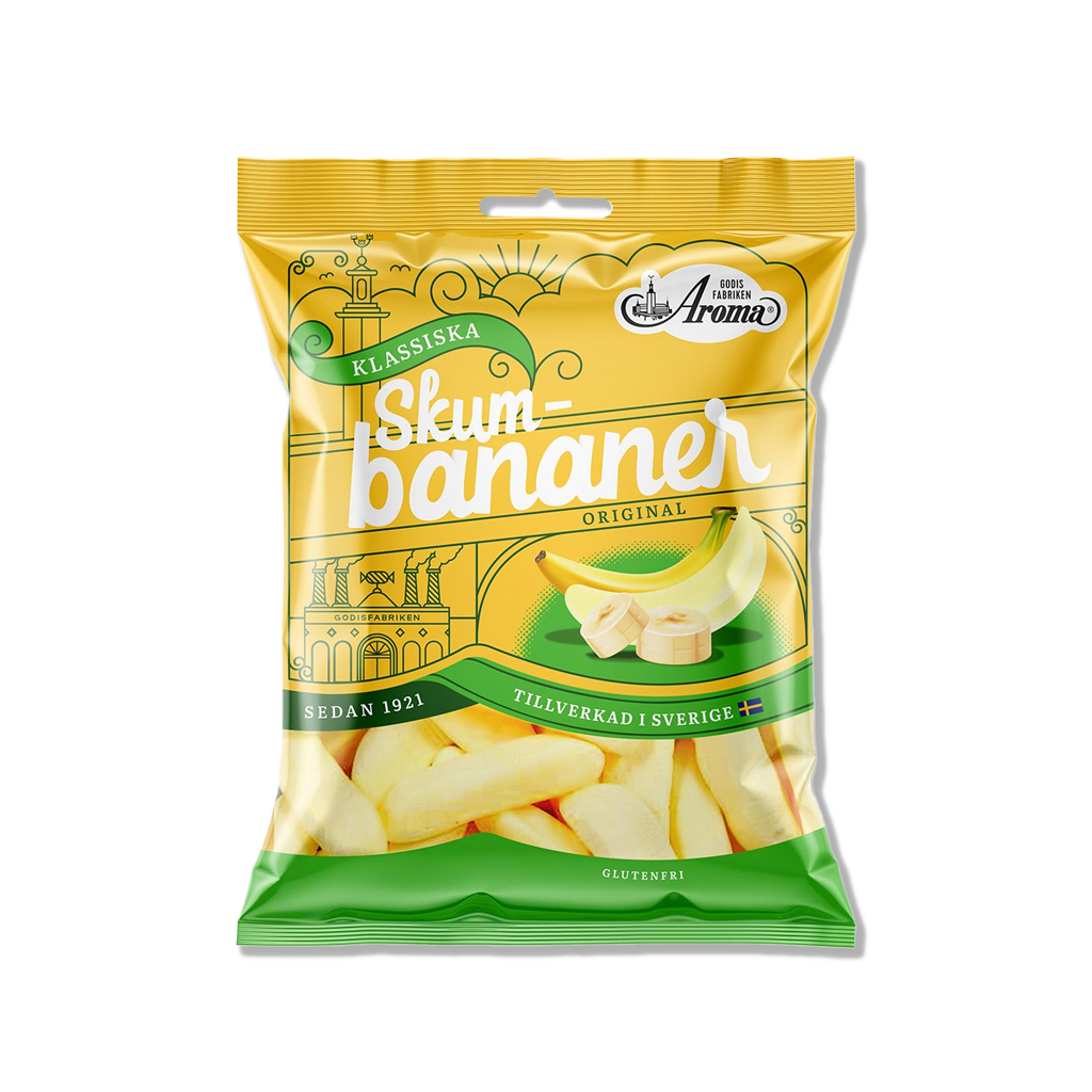 Aroom - banaanikohevad kommid - 110g