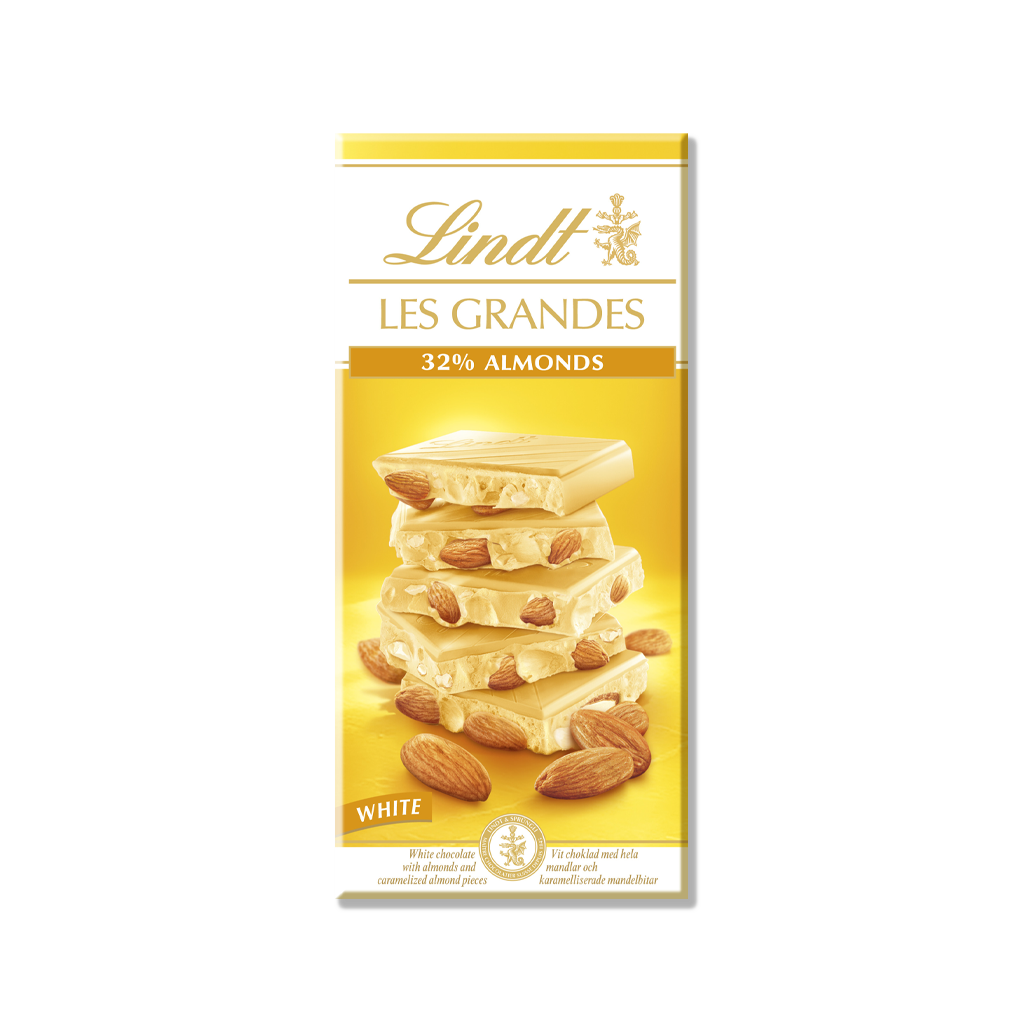 Lindt - Les Grandes White Almond - 150g