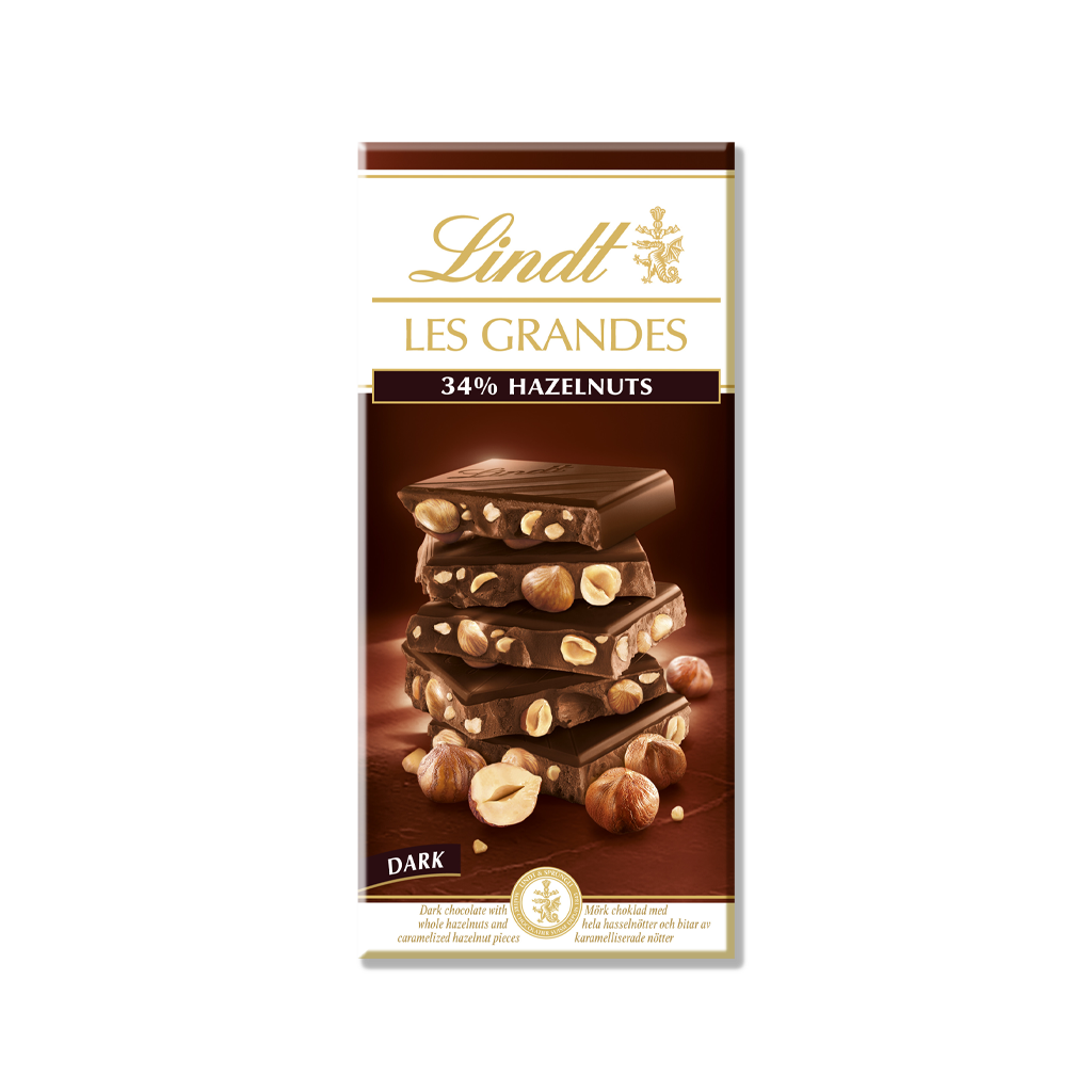 Lindt - Les Grandes Dark Hazelnut - 150g
