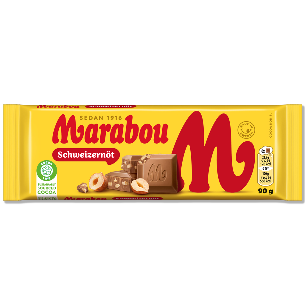 Marabou - Schweizernöt (Haselnuss) - 90g