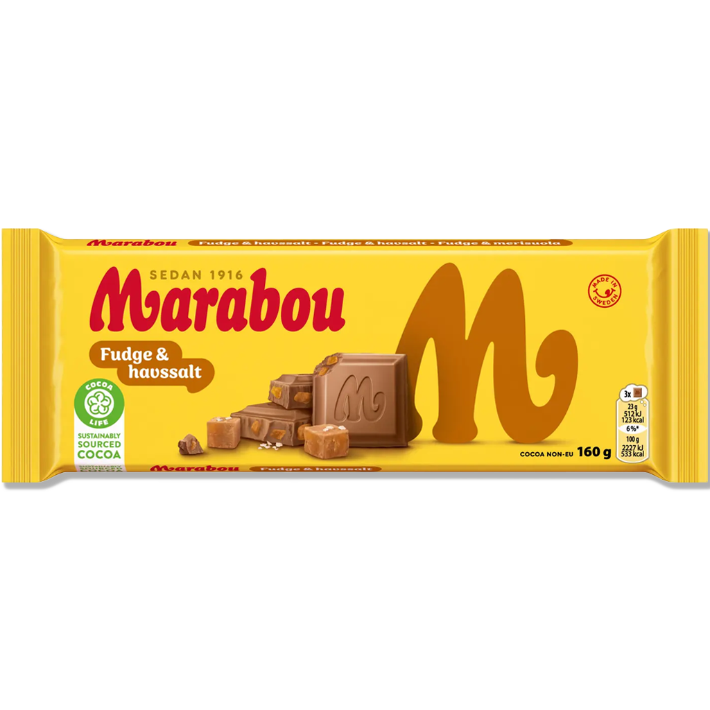 Marabou - Fudge & Sea Salt - 160g