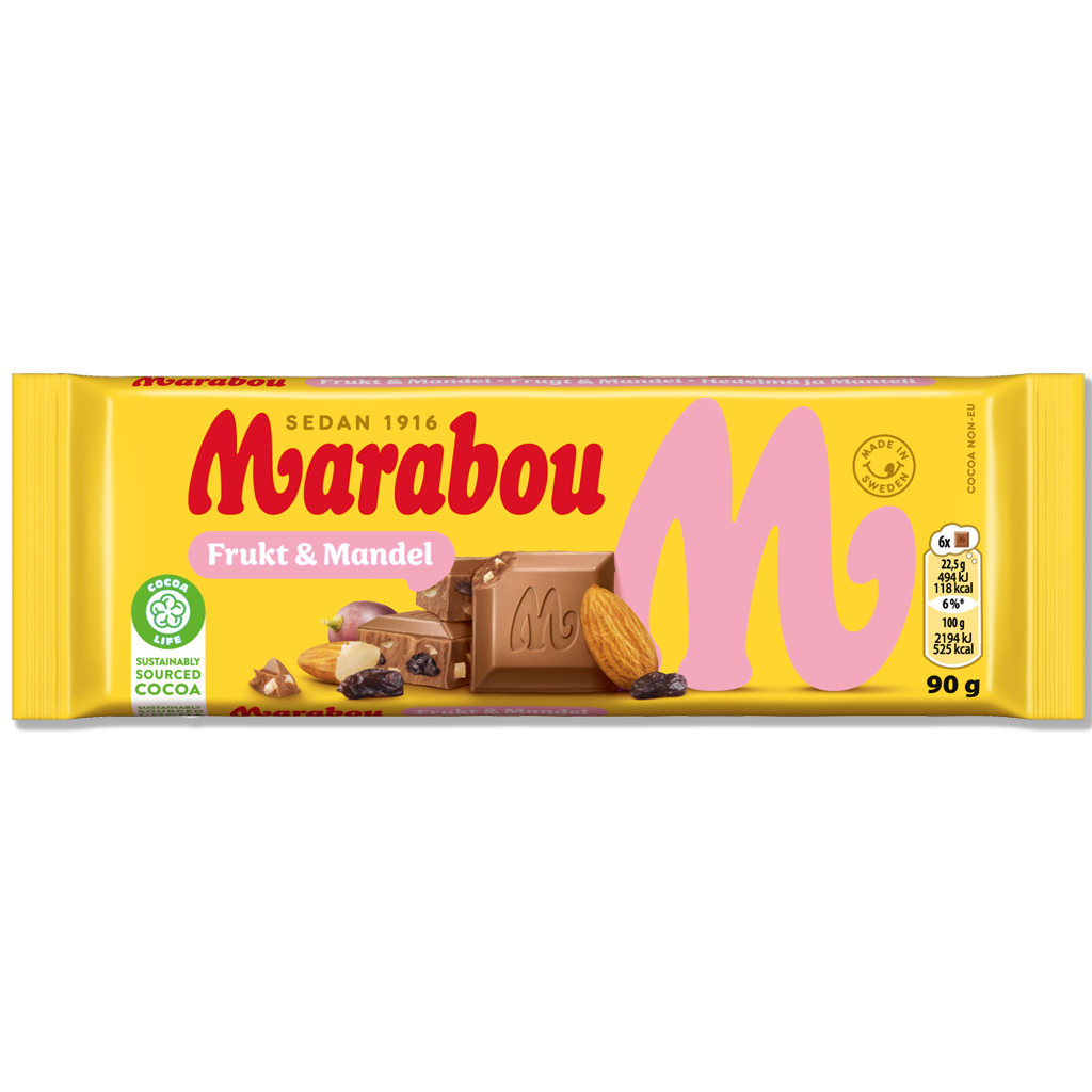 Marabou - Obst & Mandel - 90g