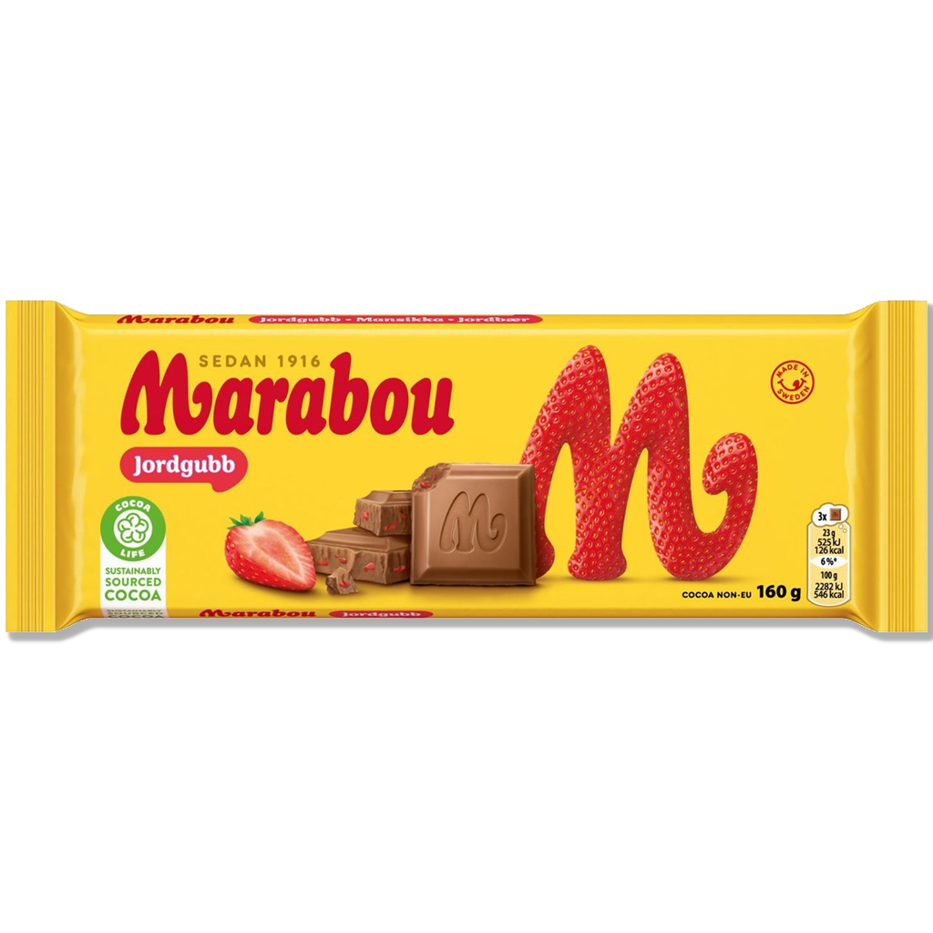 Marabou - Jordbær - 160g