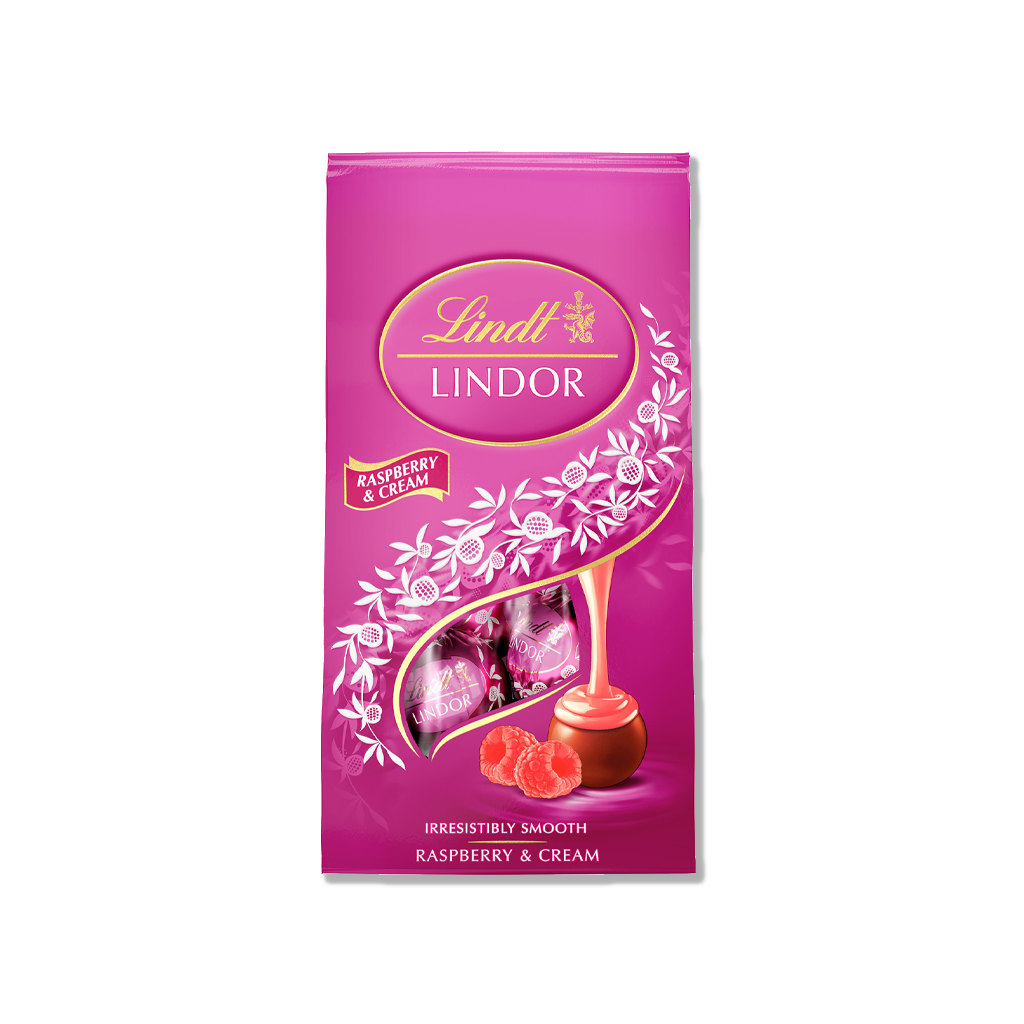 Lindt - Lindor Bag Raspberry & Cream - 137g