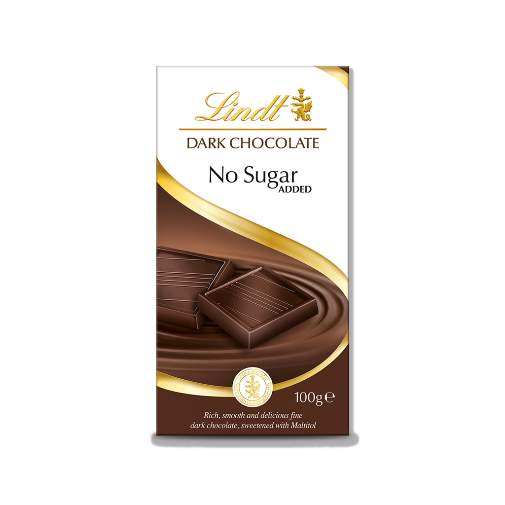 Lindt - No Sugar Added Dark Chocolate - 100g