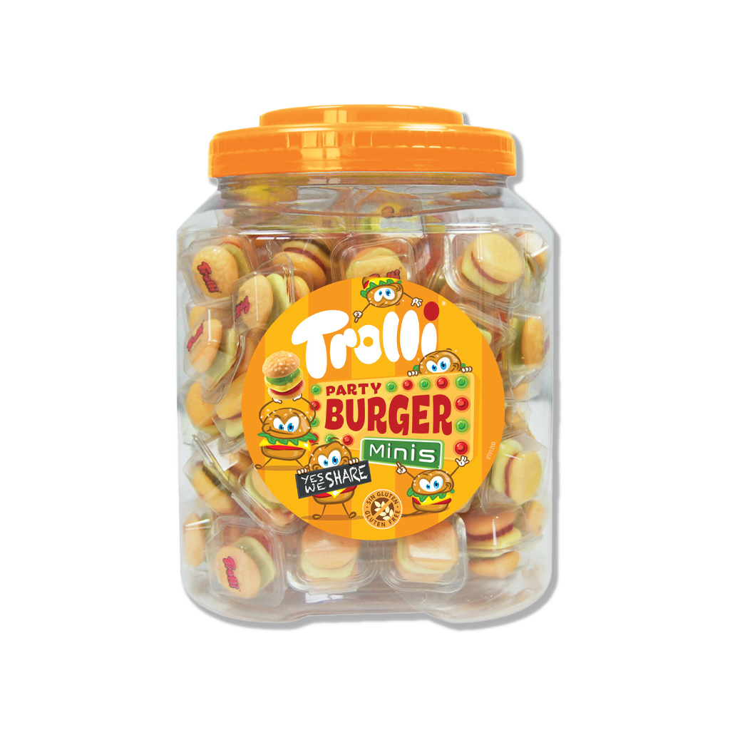 Trolli - Mini párty burgery ve sklenici - 900 g